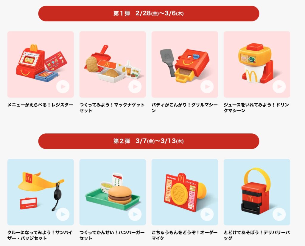 マクドナルドハッピーセット次回新作
