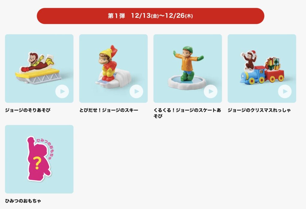 おさるのジョージハッピーセット