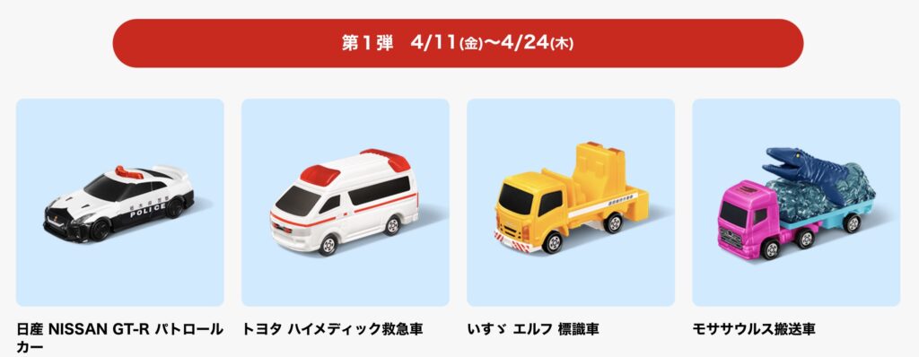 マクドナルドハッピーセットトミカ