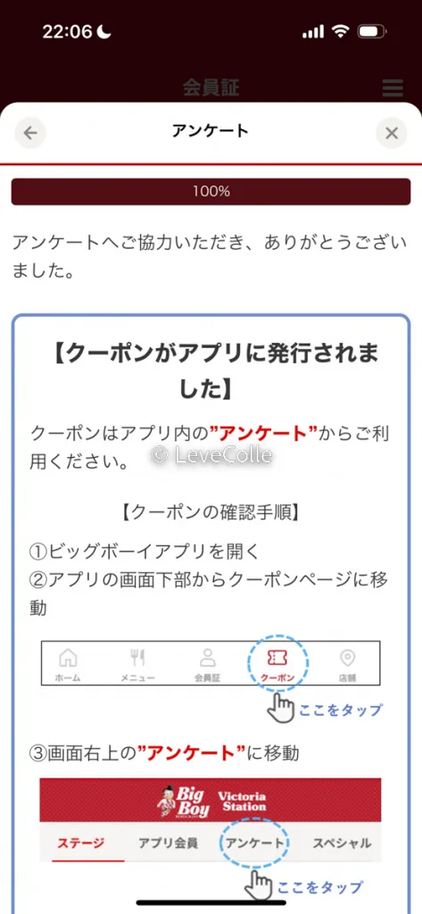 ビックボーイクーポンアンケート