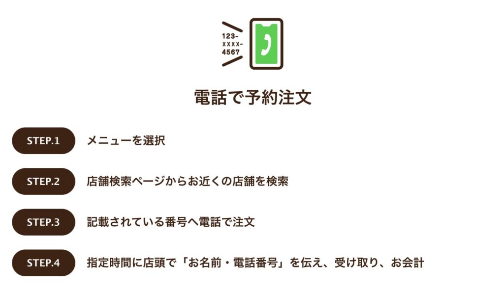 デニーズテイクアウト方法