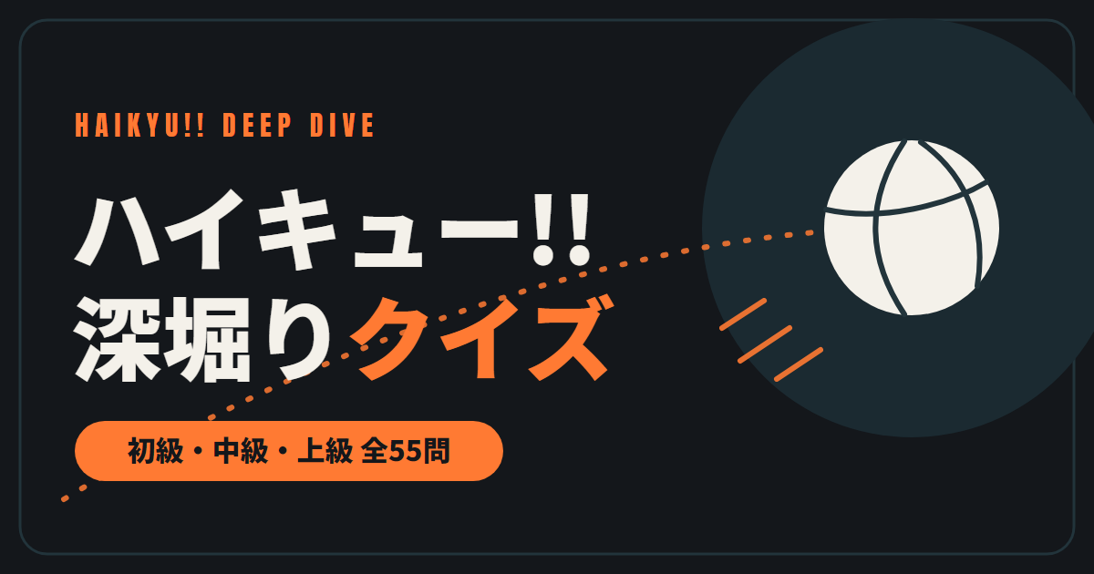 ハイキュークイズ。学校・難易度別(初級・中級・上級)